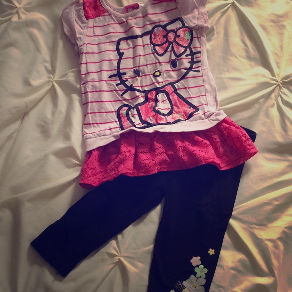 2 piece set short sleeve/capris